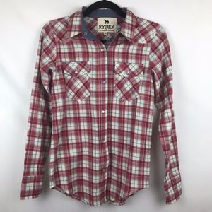 Ryder Arabella Ramsay Red Plaid Western Shirt XS*